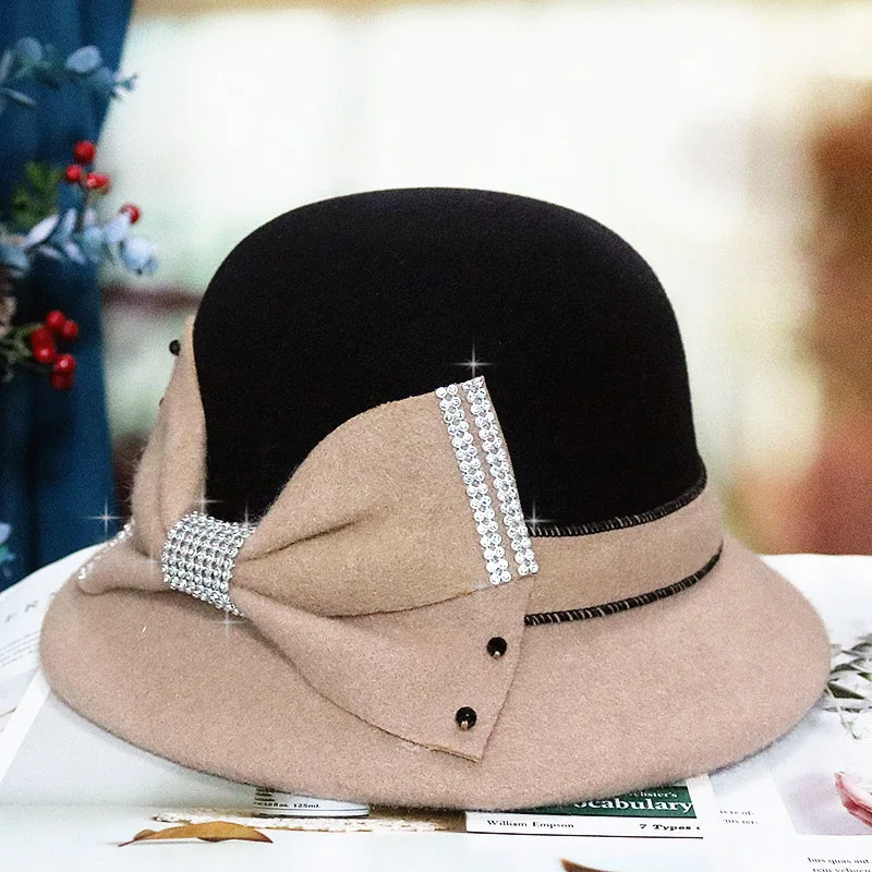 Fall And Winter British Hat Retro Sheep Woolen Felt Hat Elegancefashion Basin Hat Easiest For Match Fisherman Hat Small Face