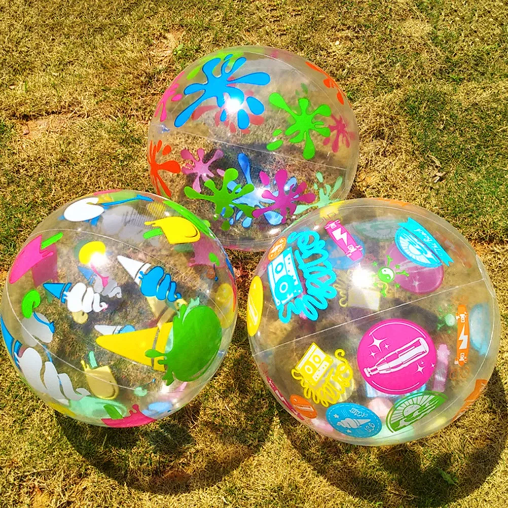 Children Inflatable Ball Sequin Adorable Design Premium Material Safe for Play Beach Pool Indoor Outdoor Summer Party Favor