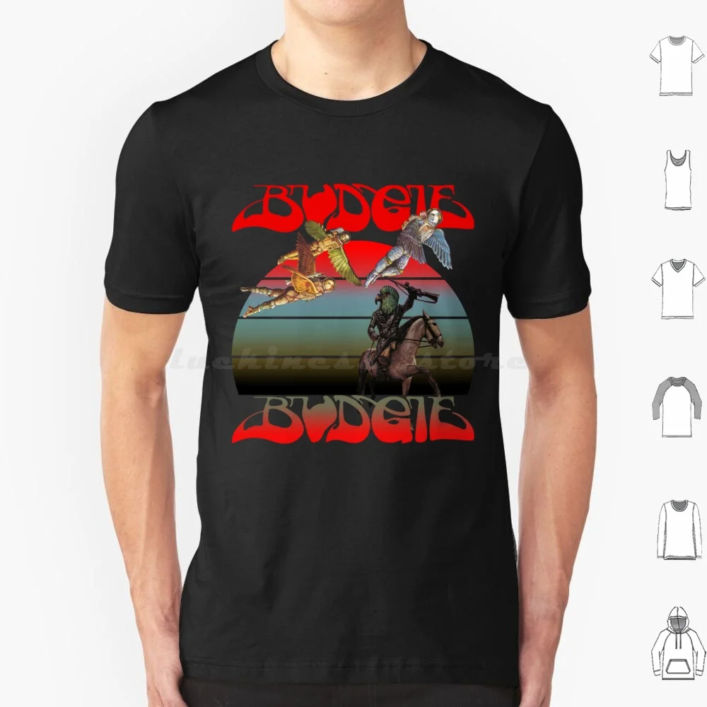 Budgie T Shirt Cotton Men Women DIY Print Budgie Budgie Band Band Judas Priest 70s British Music Siouxsie Album Bandolier