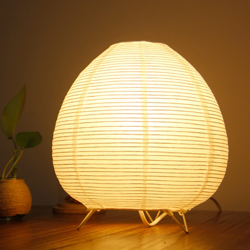 

Lantern LED Table Lamp Rice Paper Creative Tripod Floor Lamp Handmade Desktop Decorative Lantern Light for Home Decorations