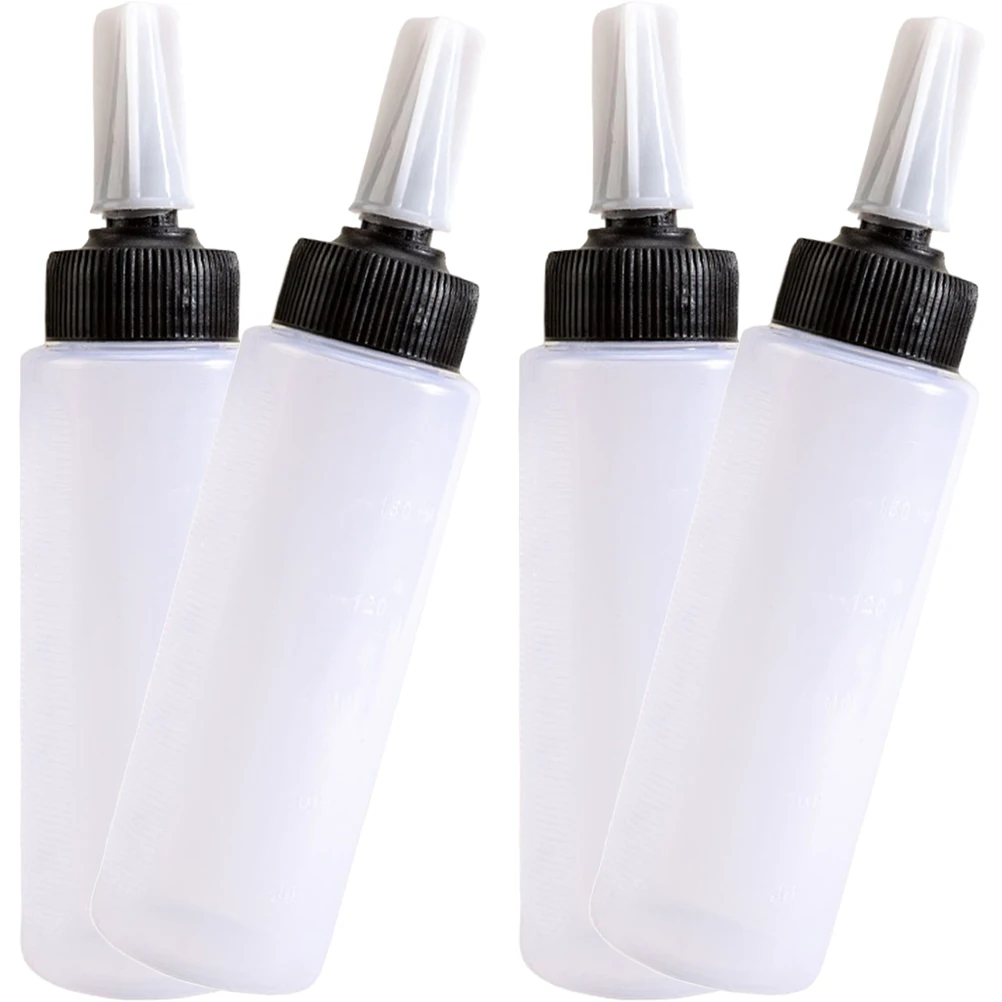 

4pcs Hair Dye Bottle Shampoo Squeeze Bottle Refillable Empty Applicator for Salon Home Coloring Pigments Inks Oils for Women