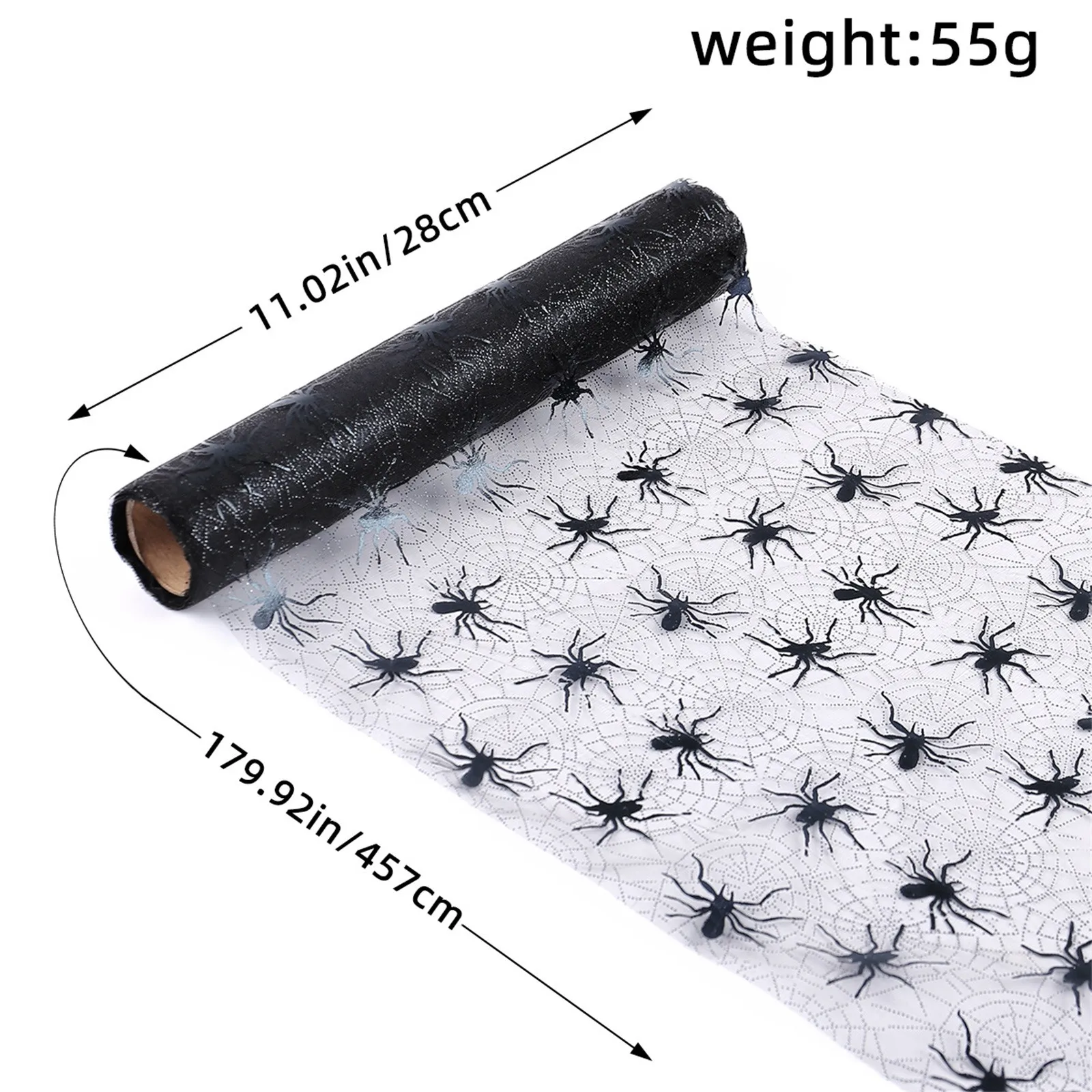 Halloween Tulle Roll Spider Web Tulle Ribbon Pumpkin Bat Print Tulle Roll For Wreath Making Halloween Decoration