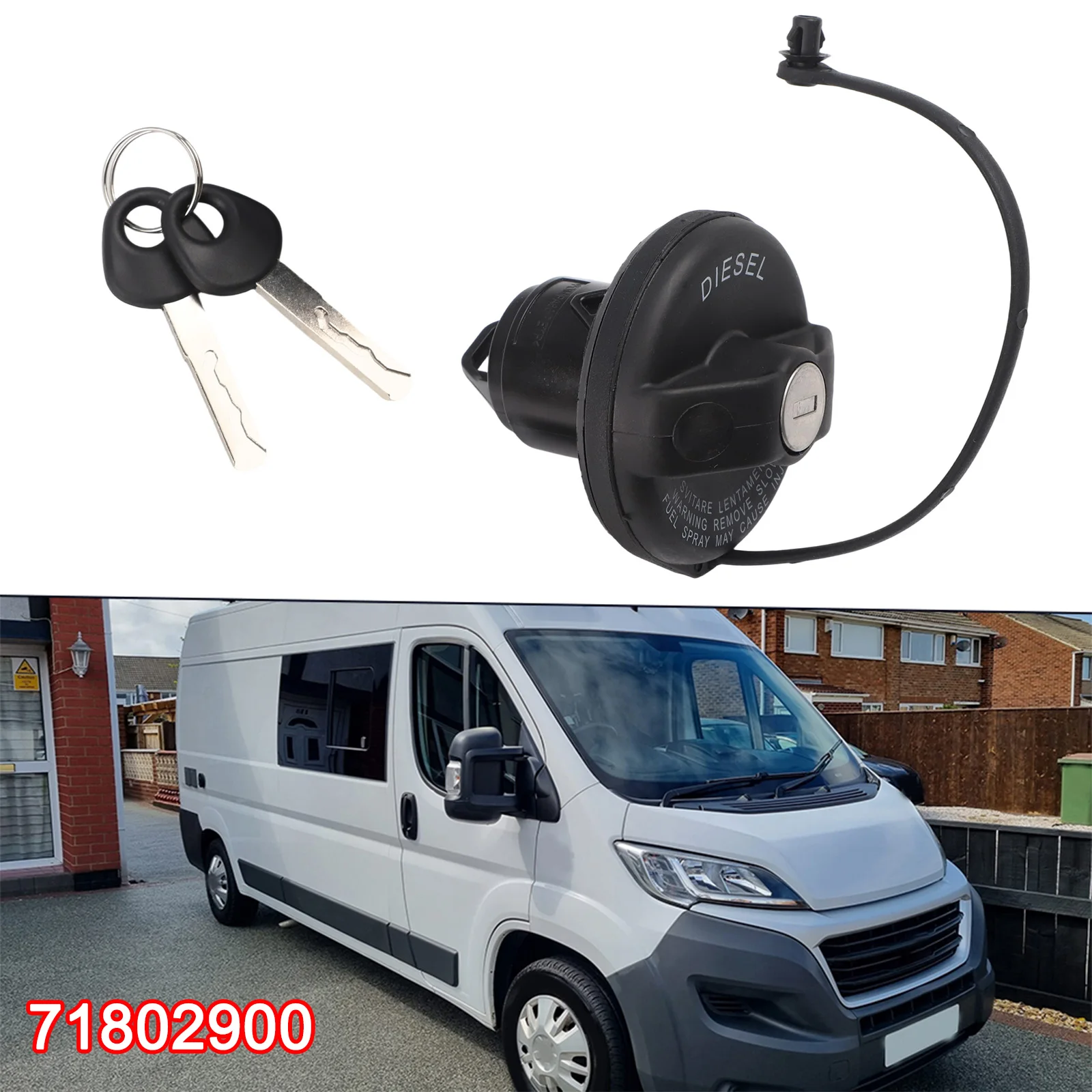 

Car Tank Cap With Lock With 2 Keys For FIAT DUCATO For BOXER For RELAY 71802900