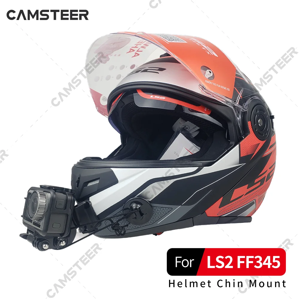 

LS2 FF345 Customized Helmet Chin Mount Aluminium Mount for GoPro Hero 12 11 10 9 8 Insta360 X4 X3 AcePro DJI Action 3 4 Camera