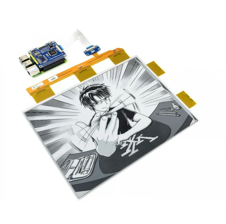 

Waveshare 13.3inch E-Paper E-Ink Display HAT 1600×1200 Pixels Black/White 2-16 Grey Scales USB/SPI/I80