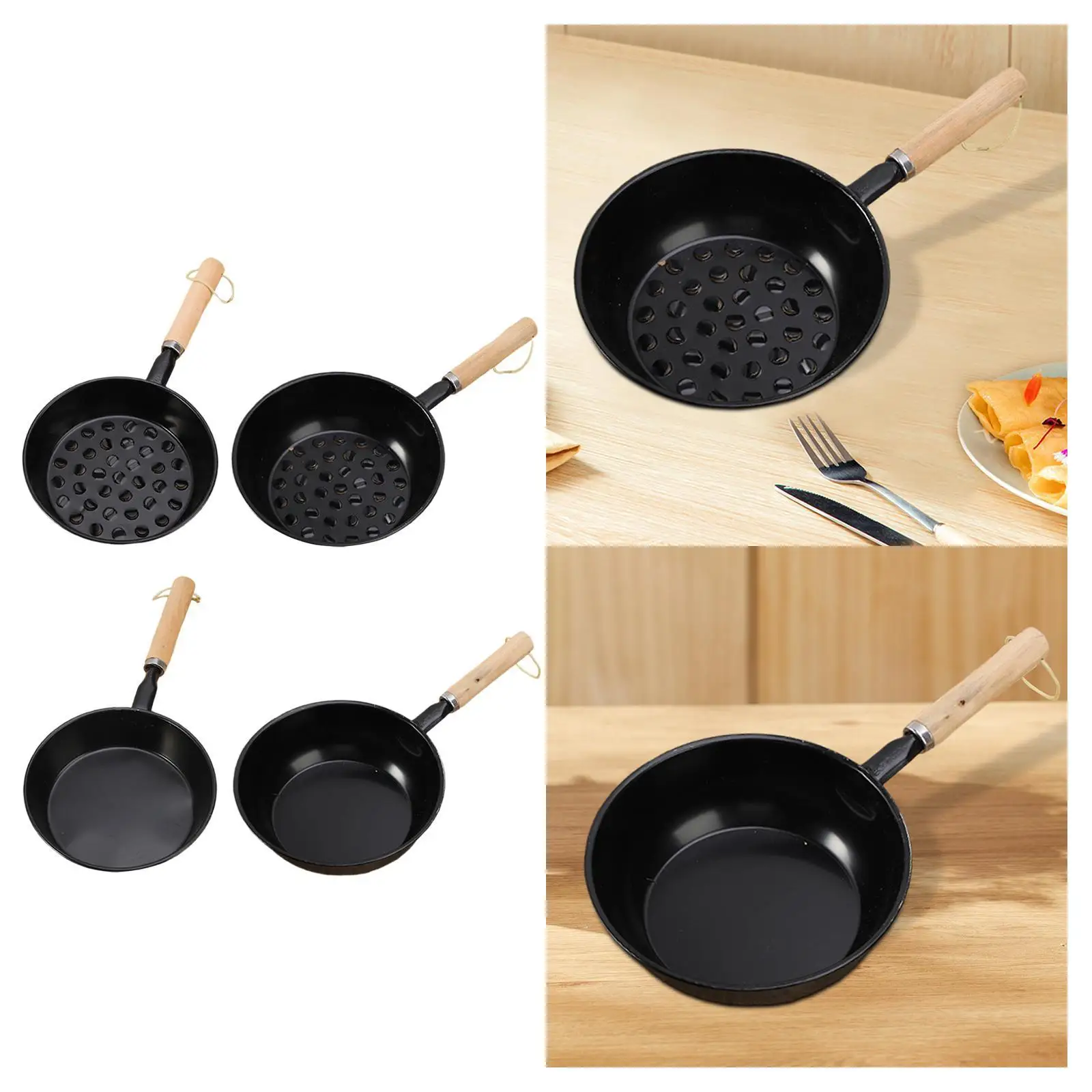 Charcoal starter charcoal starter basket container iron with wooden handle mini