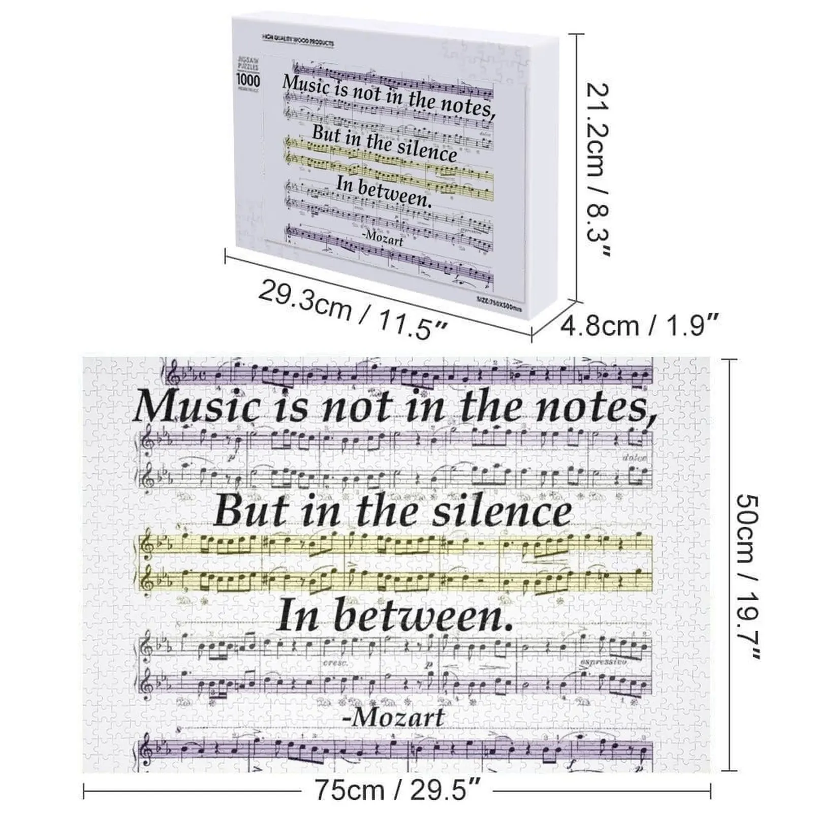 Note in musica e silenzio Puzzle Regalo personalizzato Puzzle giocattolo per bambini sposati