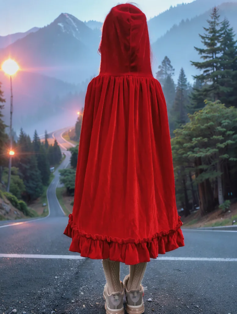 Velvet lace santa Little Red Riding Hood cloak costume cosplay cloak hat suitable for Halloween and Christmas cosplay cape