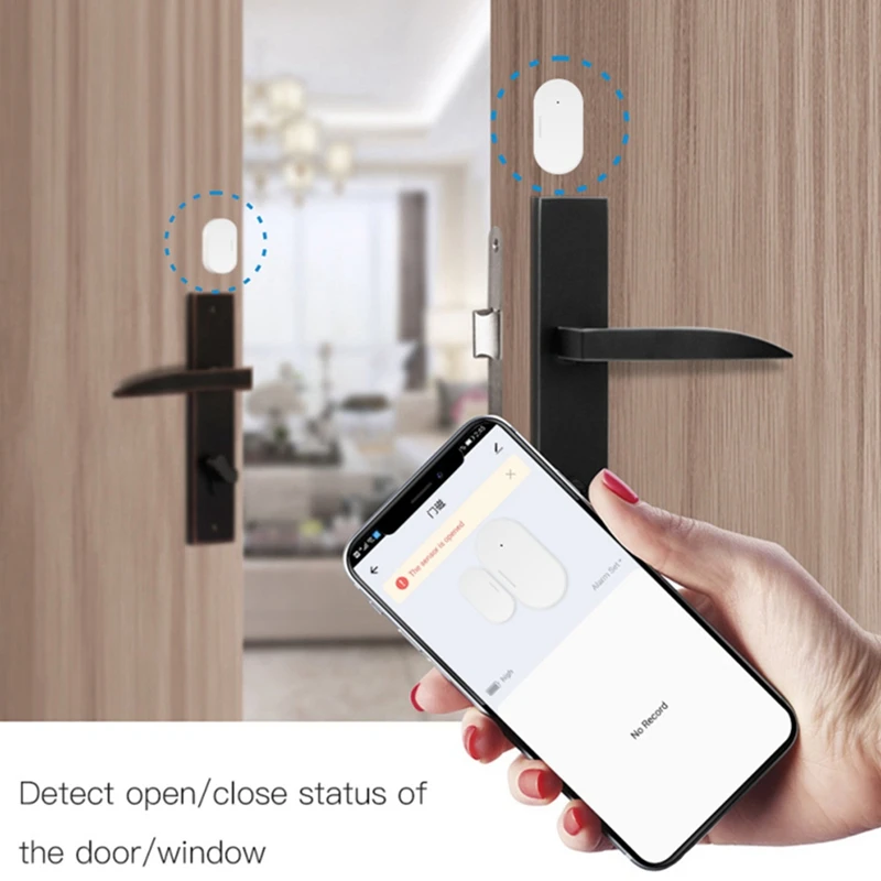 Smart-5X Tuya Zigbee Door & Window Sensor Smart Home Automation Security Protection Smartlife APP Alarm Remote Real-Time Push