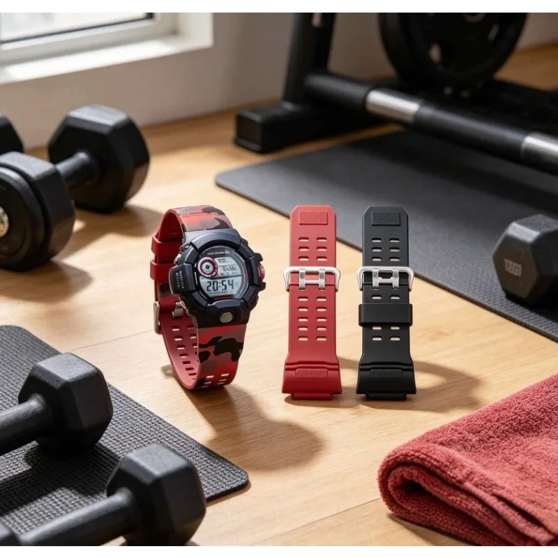 Silicone Rubber Watch Band For Casio G Shock GW9400 GW 9300 G-9200 Camouflage Color Strap Waterproof Men's Bracelet Accessories