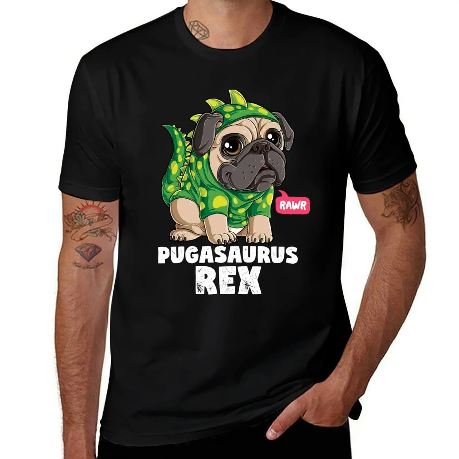 

Pugasaurus Rex T shirt Pug Dinosaur Lovers Funny Dog Costume T-Shirt Heavy Duty Casual Work Tee