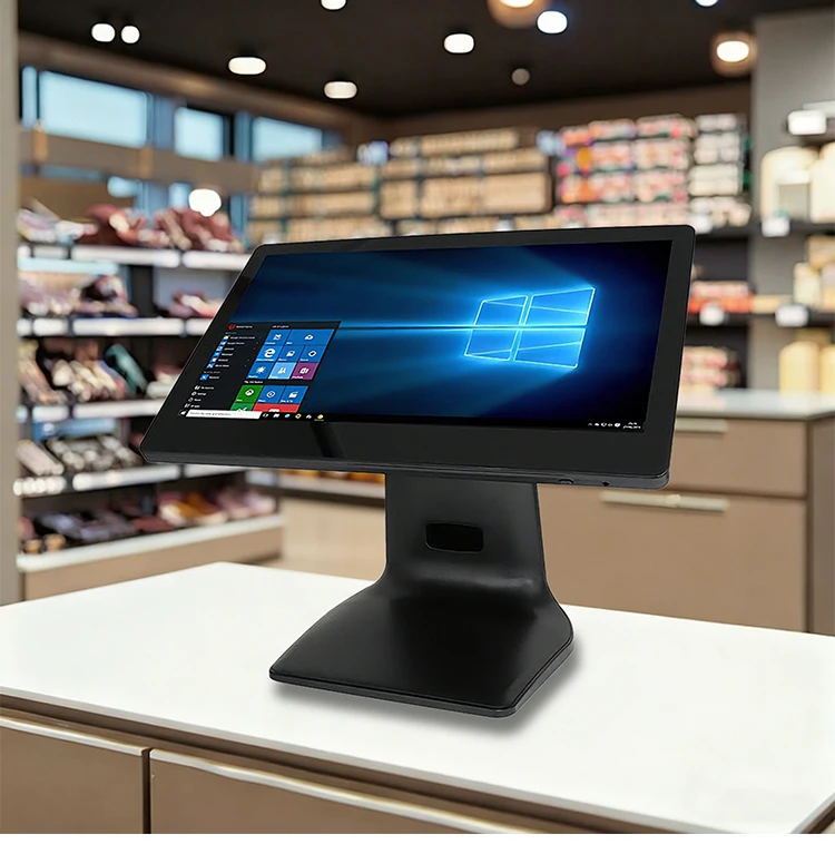 All In One POS System Retail 15.6 Inch Cash Register Drawer Restaurant Machine  I3 Wi-Fi 8G +128GB Ordinateur De Caisse