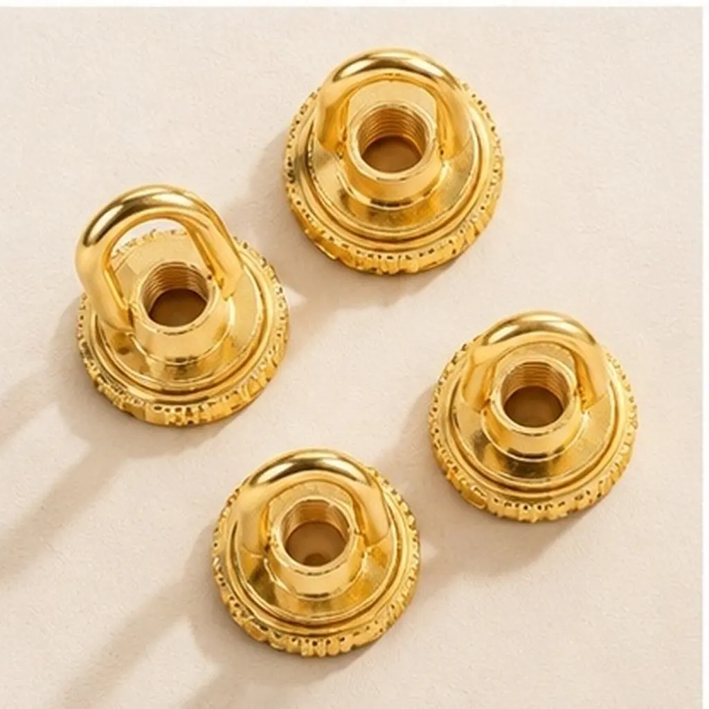 4Pcs Vintage Ceiling Hook Heavy Duty Zinc Alloy Pendant Lamp Base M10 Threaded Loop Holder for Chandeliers Lighting Accessories