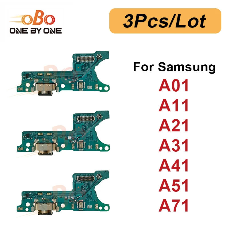 3Pcs USB Charging Port Board Flex Cable For Samsung A01 A11 A21 A31 A41 A51 A71  Charger Board Flex A215 A315 A415 A515F A715F