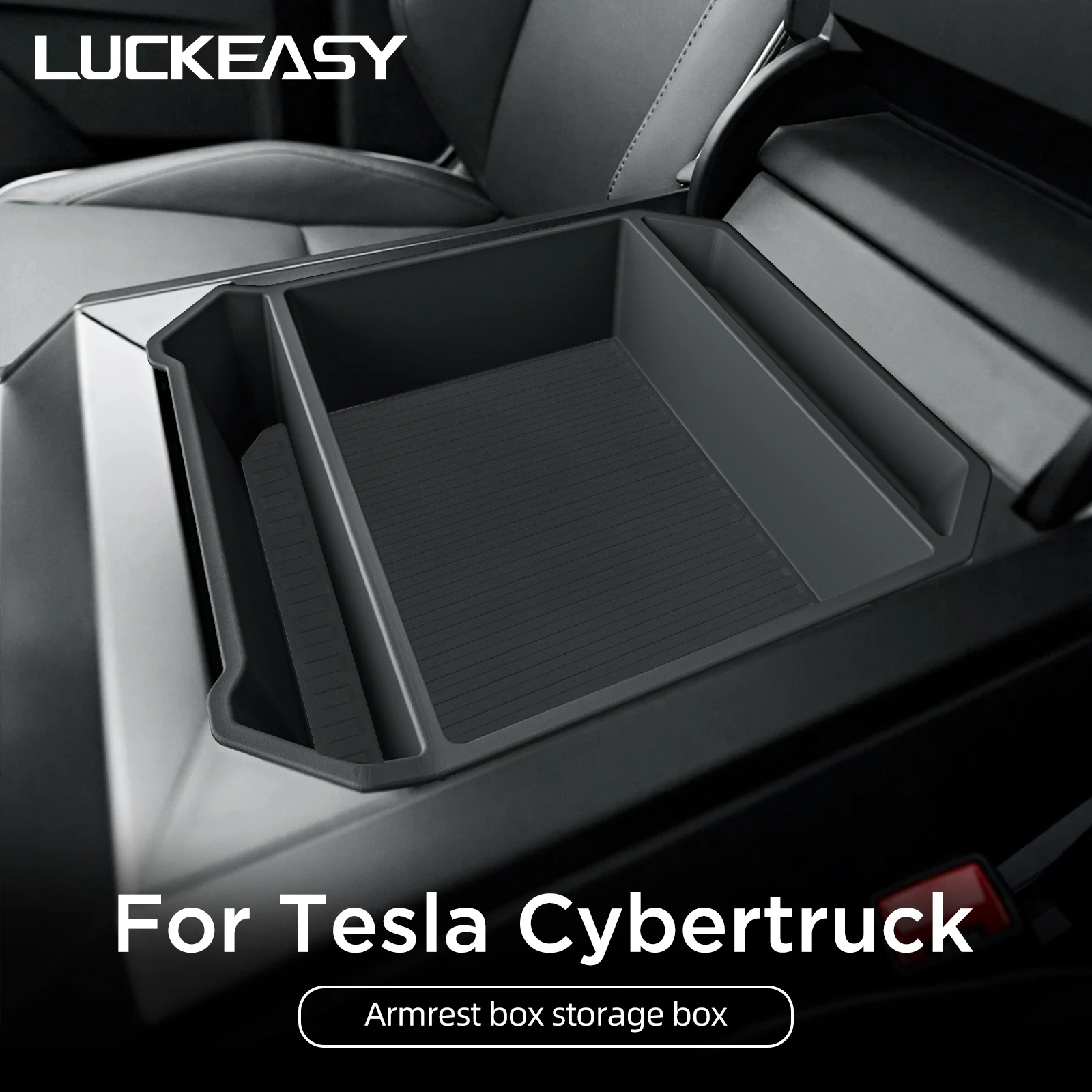 For Tesla Cybertruck Car Center Console Armrest Box Storage Box Organizing Tidying Storage Tray Auto Interior Pickup Accessories