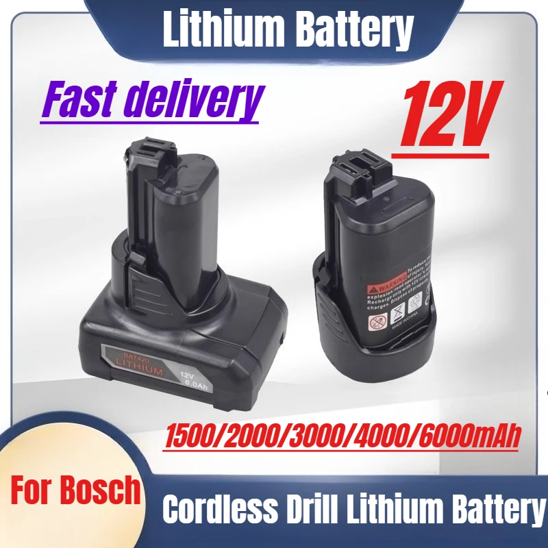 

12V 6000mAh for Bosch Cordless Drill Lithium Battery