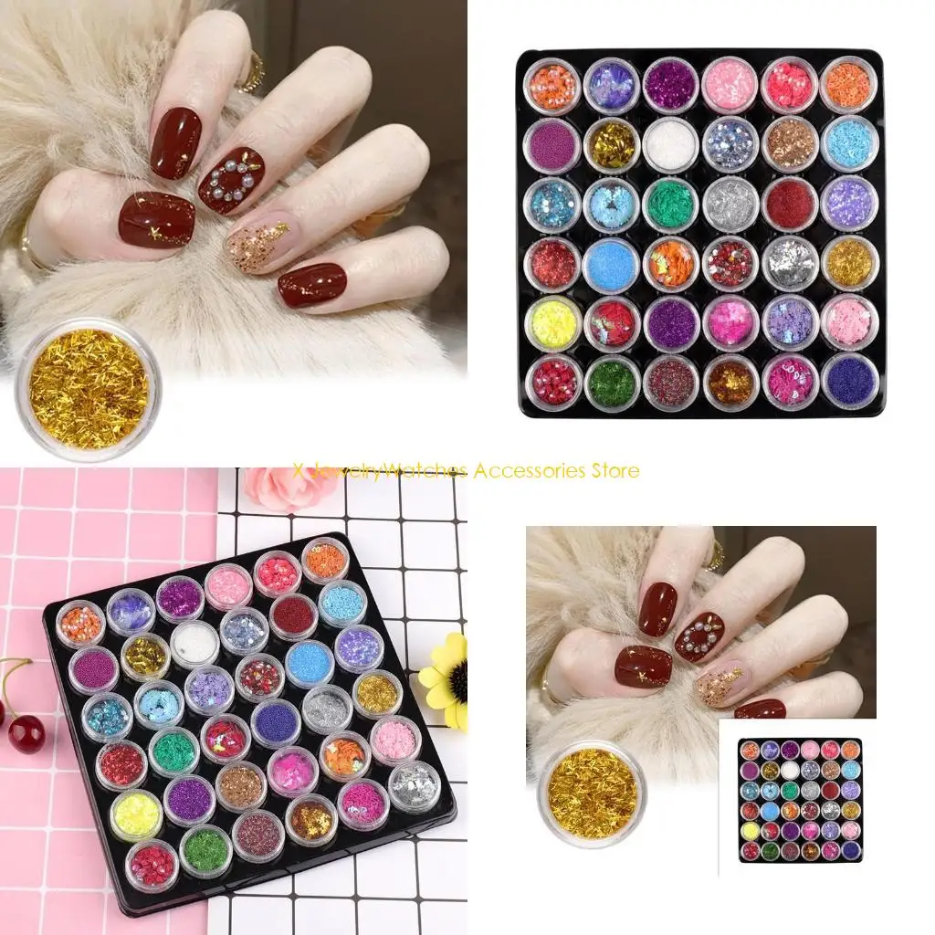 

31KD 36 Color Fluorescent Glitter Sequins Glitter Epoxy Resin Filling Various Mixed Color Glitter Sequins DIY Jewelery Making