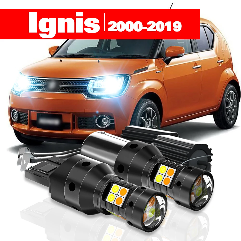 

Для Suzuki Ignis 2000-2019 2 шт. светодиодный двухрежимный указатель поворота + дневные ходовые огни DRL 2005 2006 2007 2016 2017 2018 аксессуары