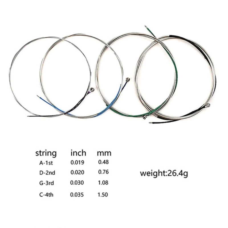 Cello String Set Silver C-G-D-A for Full Size 4/4 -3/4 Süße Musik Strings Steel Violons Nickel Chromium Music Accessory