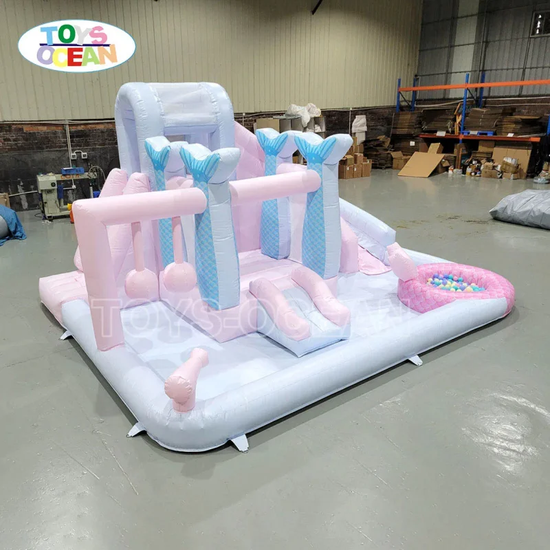 Hot Picks Kids Party Rental Equipment Mermaid Dinosaur Inflatable Bounce Water Slide Combo