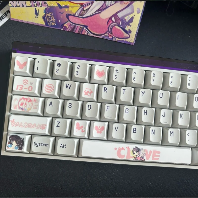 Valoran Clove Keycaps Character Themed Key Cap Pbt Material Five Sided Thermal Sublimation Woting Mechanical Keyboard Keycaps