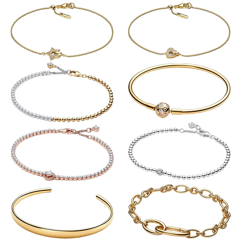 Image of 2026 Neues 925 Silber Stern-Liebes-Doppelfarben-Perlenarmband für Damen zum Valentinstag DIY Mode-Schmuckgeschenk