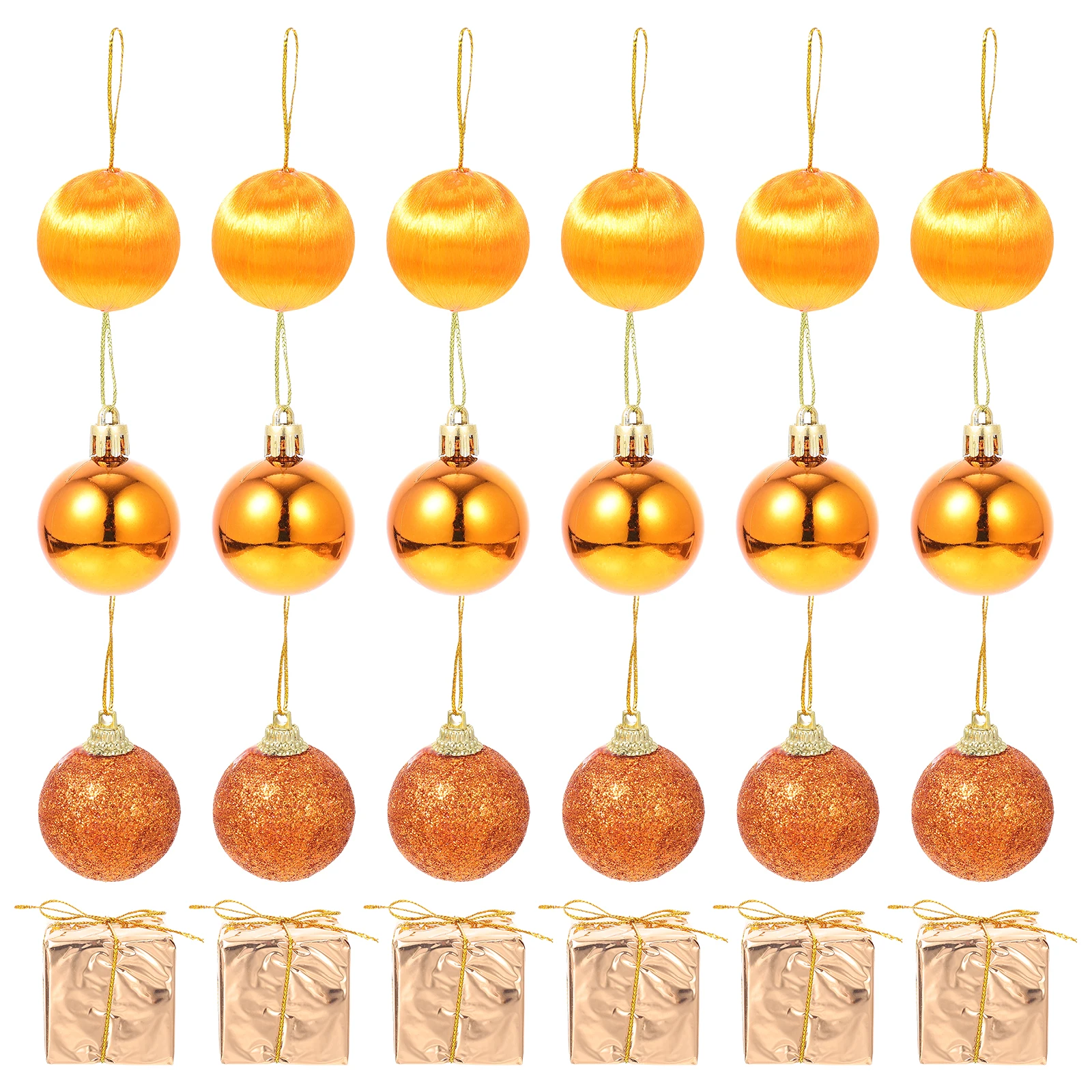 

24pcs Christmas Tree naments Bright Colors Xmas Balls Party Hanging Decorations Festive DIY Christmas Gadgets