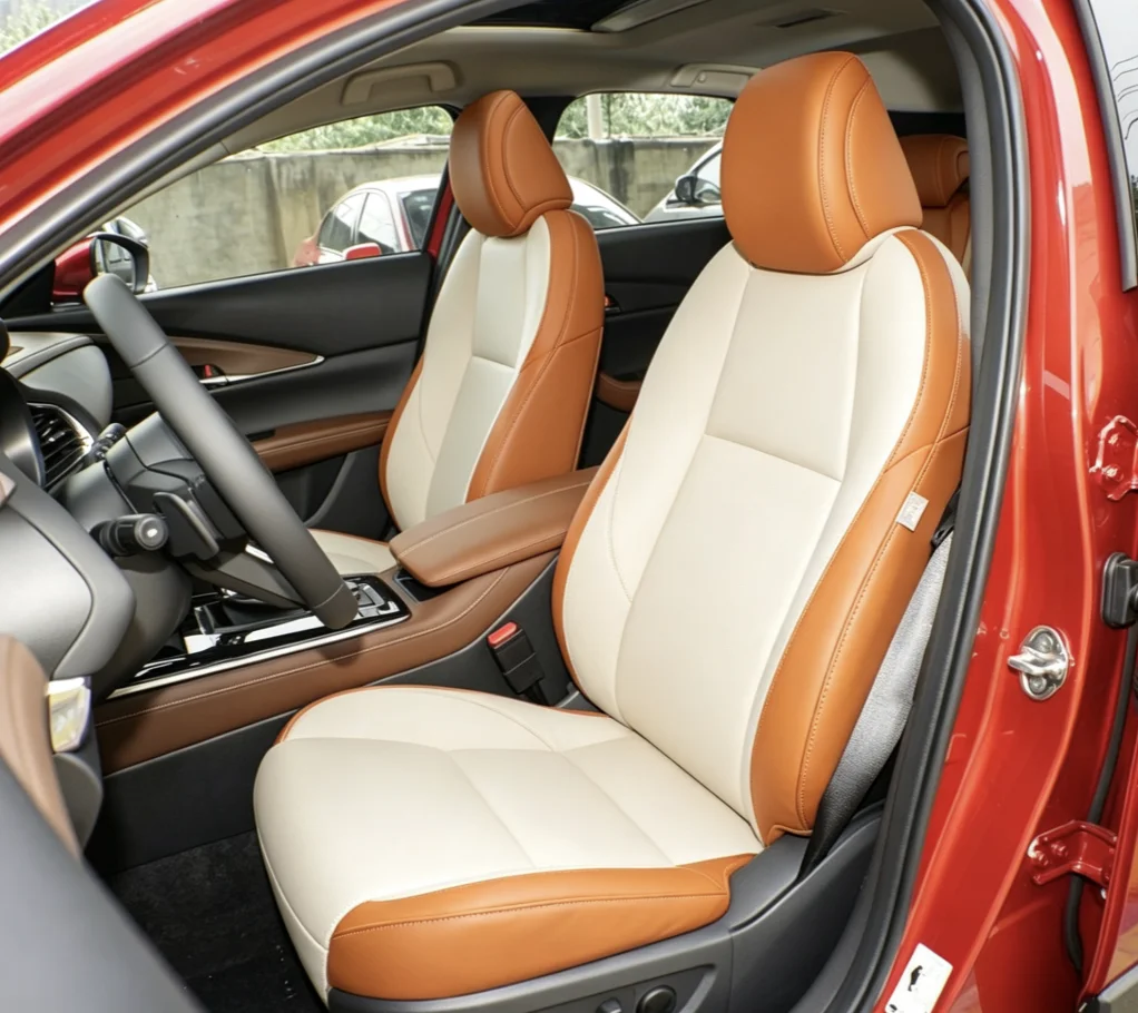 Für Mazda CX30 2020~2023 Maßgefertigte Autositzbezüge Luxuriöses Nappaleder 100% Passgenau Innenraumzubehör 360 ° Vollständige Abdeckung – Detail 3