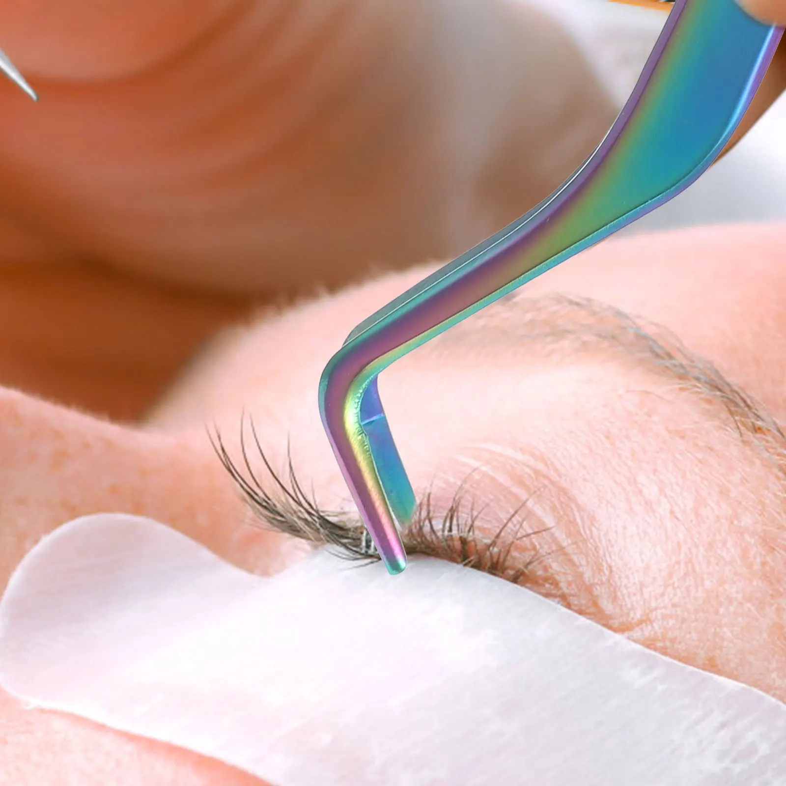 Applicateur de pincettes à cils 2 en 1, en acier inoxydable, outil d'extension de cils, peigne pour faux-cils, pointe de précision, maquillage, 1 pièce