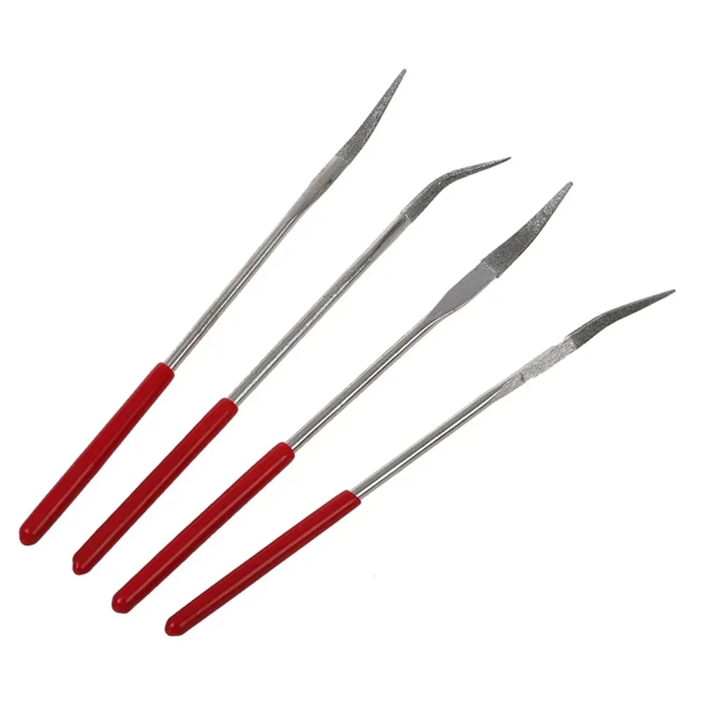 Diamond File Set Needle File Set Elbow Curved File Bend Head Mini Needle File For Stone Glass Metal Carving Craft High Quality