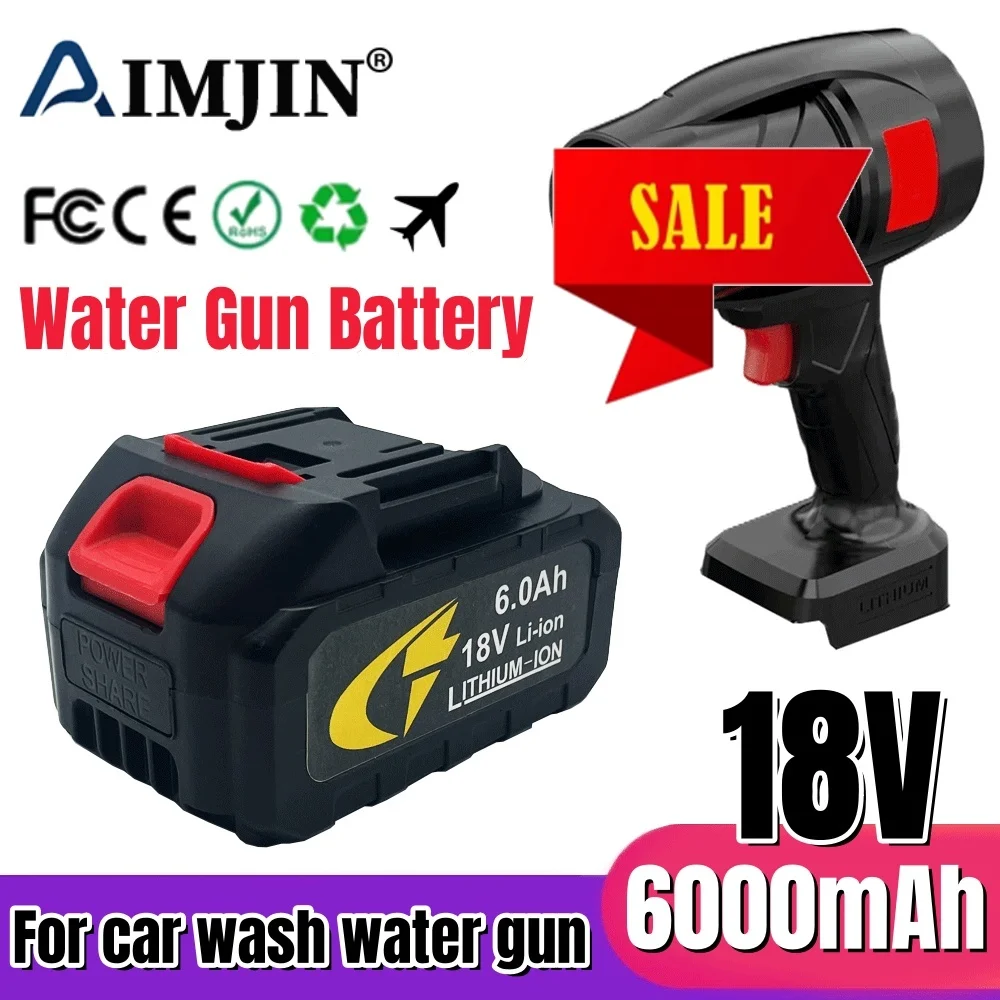 🎈18V High Pressure Car Wash Water Gun Replacement Li-Ion Battery 6AH Car Washer Spare Battery🎈
