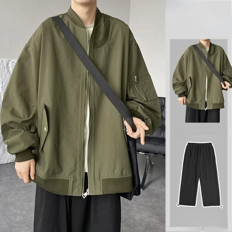 

Spring Autumn Fashion Men Linen Two-piece Set Jacket + Pants Solid Slim Fit Casual Business Clothing Breathable Suit F110