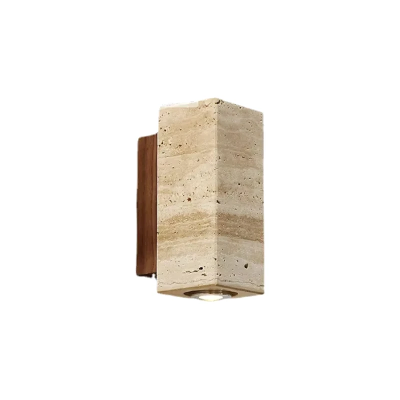 Japanese Style Light Emitting Diode Wall Light Creative Simple Interior Travertine Yellow