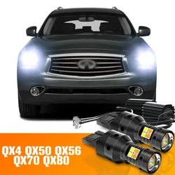 2pcs Dual Mode LED Turn Signal+Daytime Running Light DRL Accessories For Infiniti QX4 QX50 QX56 QX70 QX80 2013 2014 2015 2016