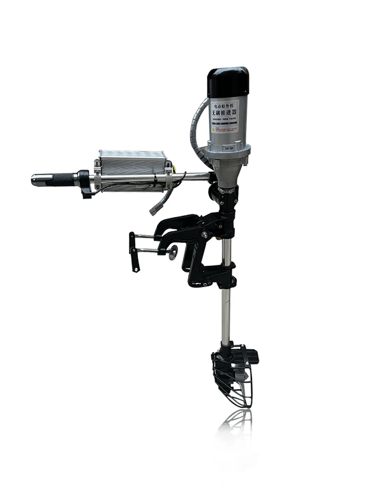 Brushless Electric Outboard Motor 12-24V 500-1500W Variable Speed 7.5-11.5KG Lightweight for Boat Fishing Kayak Saltwater Use