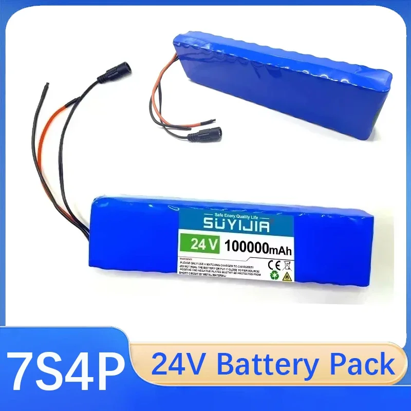

Brand New 24v 100Ah 7S4P 29.4v Built-in BMS Lithium-ion Rechargeable Battery Pack for Electric Scooter Bicycle Wheelchair Motor