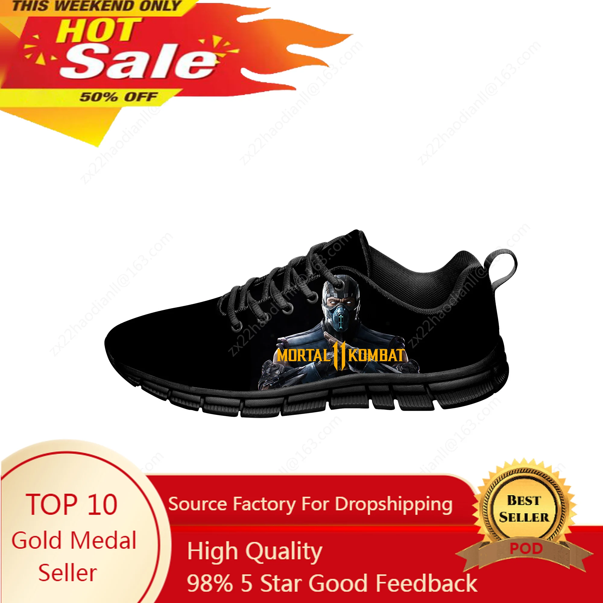 Game Mortal Kombat Sneakers Mens Womens Teenager Hot Cool Fashion Casual Shoes Canvas Running 3D Printed Shoes Lightweight shoe