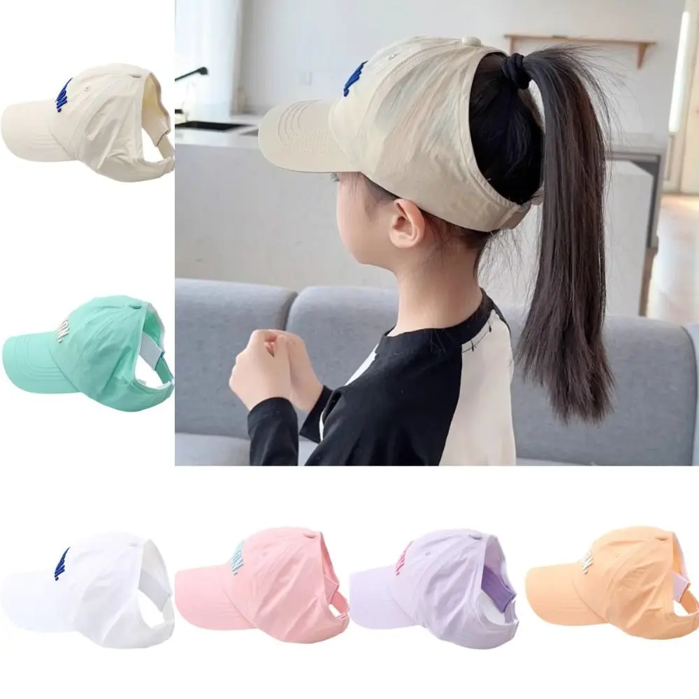 INS Sun Protection Children's Baseball Cap Quick-drying Windproof Open-top Cap All-match Lightweight Girls' Sun Hat Summer