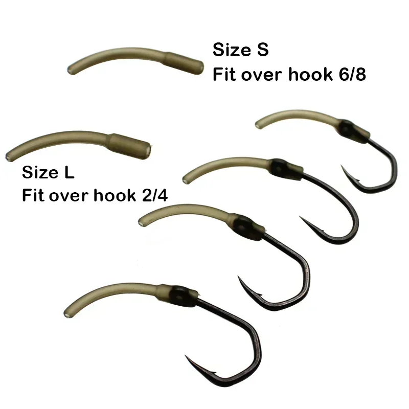 100-20pcs Carp Fishing Hook Kickers D Rig Kicker Aligners Hooks Sleeves Rigs Long Kicker Accessories End Terminal Tackle
