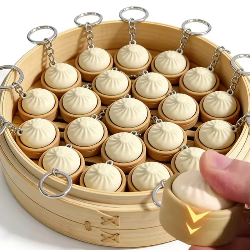 Fidget Dumpling BaoZI Keyboard Decompression Button Finger ClickerToys Stress Relief Novelty Gifts for Adults Kids Boys Girls