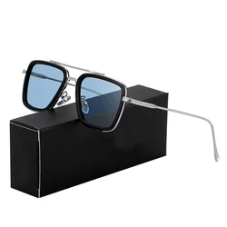 Luxury Fashion Tony Stark Style Kids Polarized Sunglasses Children Square Sun Glasses Boys Girls Oculos Retro Iron Man Glasses