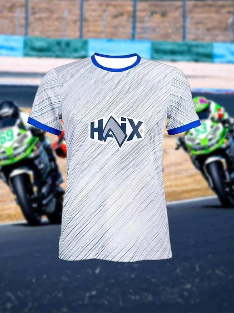 

3D Motorcycle Circuit Series Short-Sleeved T-Shirt for Men - Trendy Brand, Quick-Drying and Breathable, 100% Polyester, Summer S
