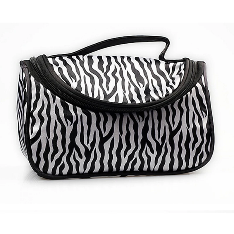 Travel Portable Zebra Cosmetic Bag Makeup Case Pouch Toiletry Wash Organizer