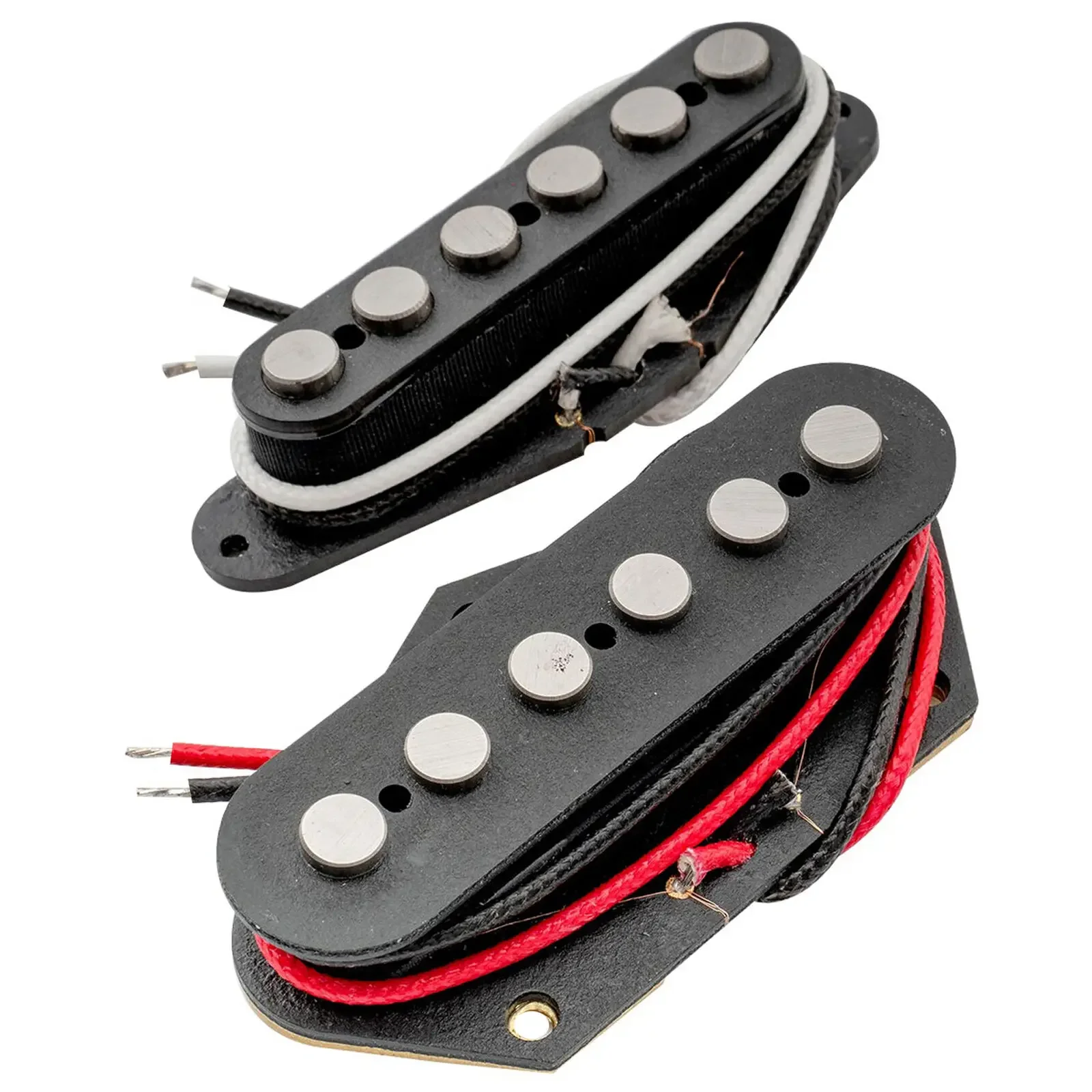 Black Alnico 5 Big Pole Piece Neck Bridge Pickups Set For Tele TL Guitar