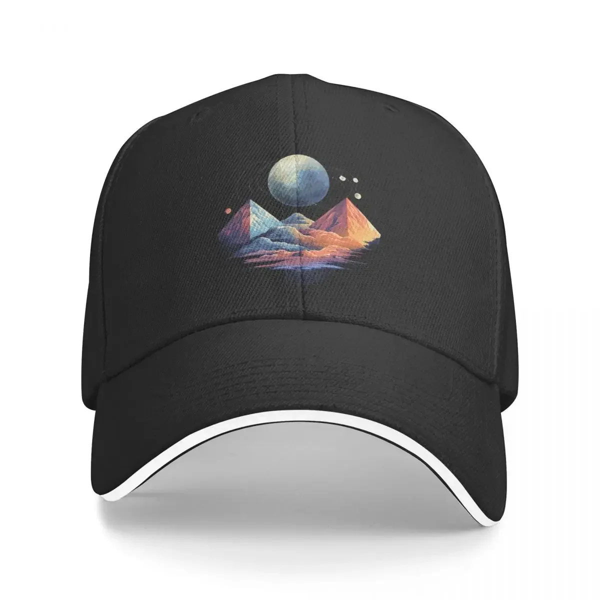 Mystical Moon and Planets in Space Baseball Cap Golf Hat Man Brand Man cap Hats Man Women's