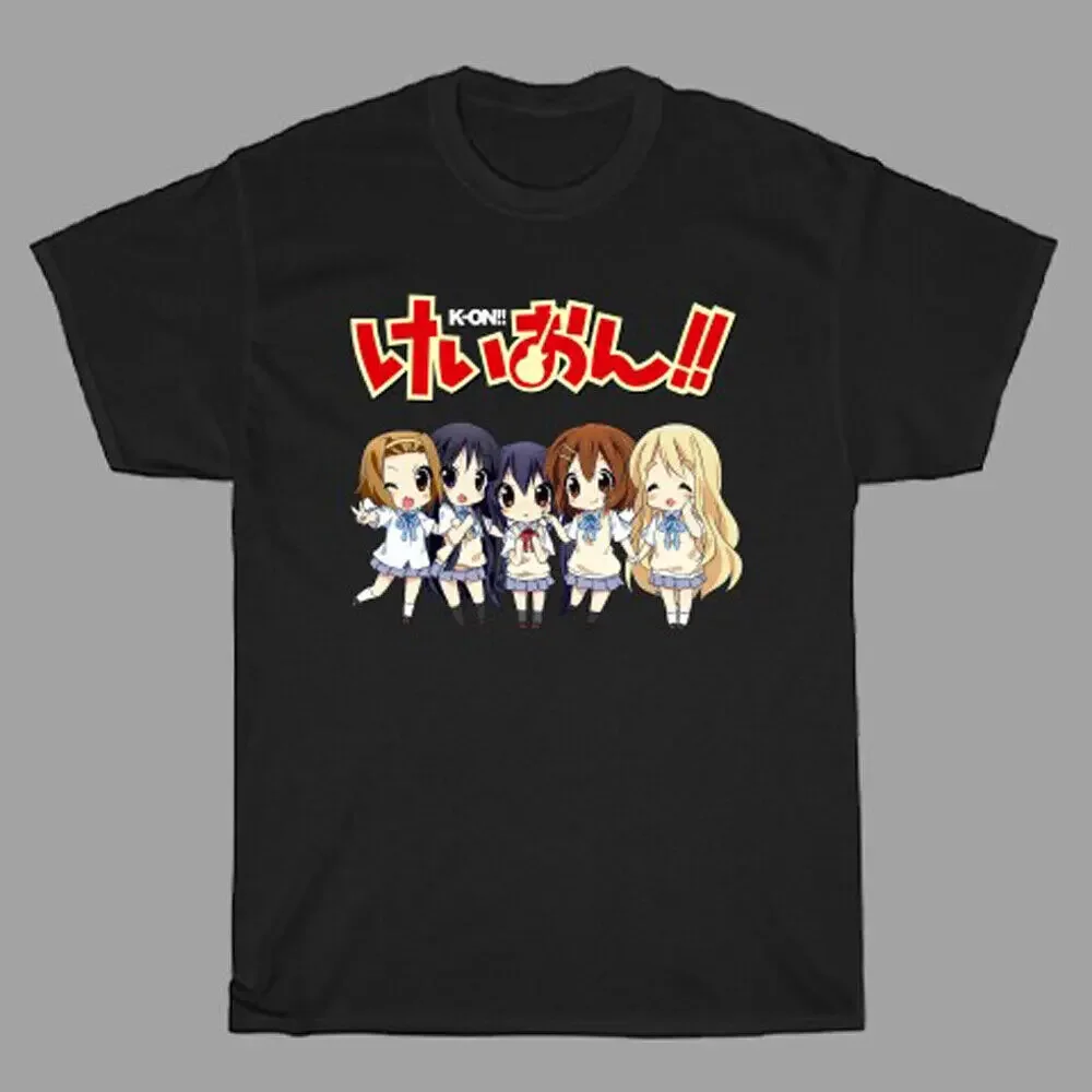 K On Anime Cartoon Men's Black T Shirt Size S to 5XL