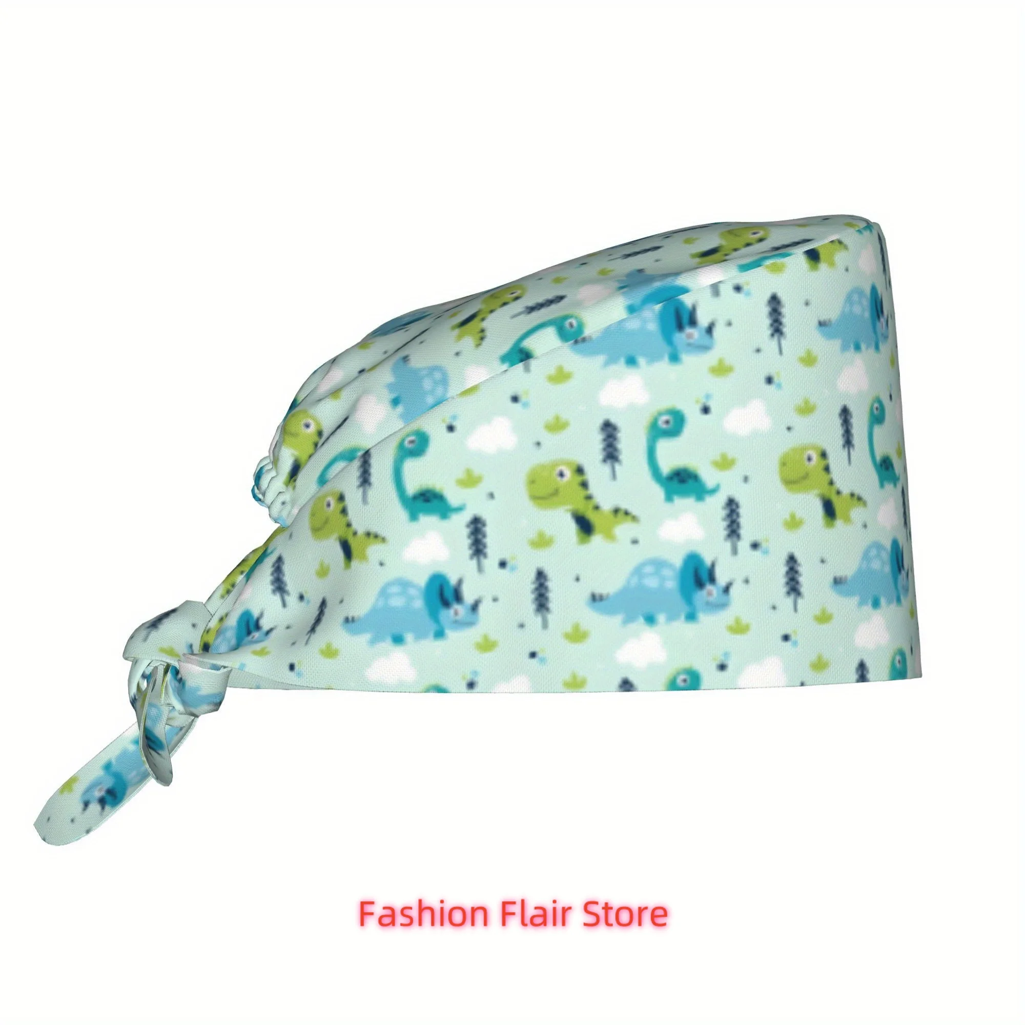 1pc Nurse Cap Unisex Stylish Printed Work Cap - Lightweight Adjustable Skull Cap Tie-Back Nurse Hat, Dustproof Chef & Cooking Ca