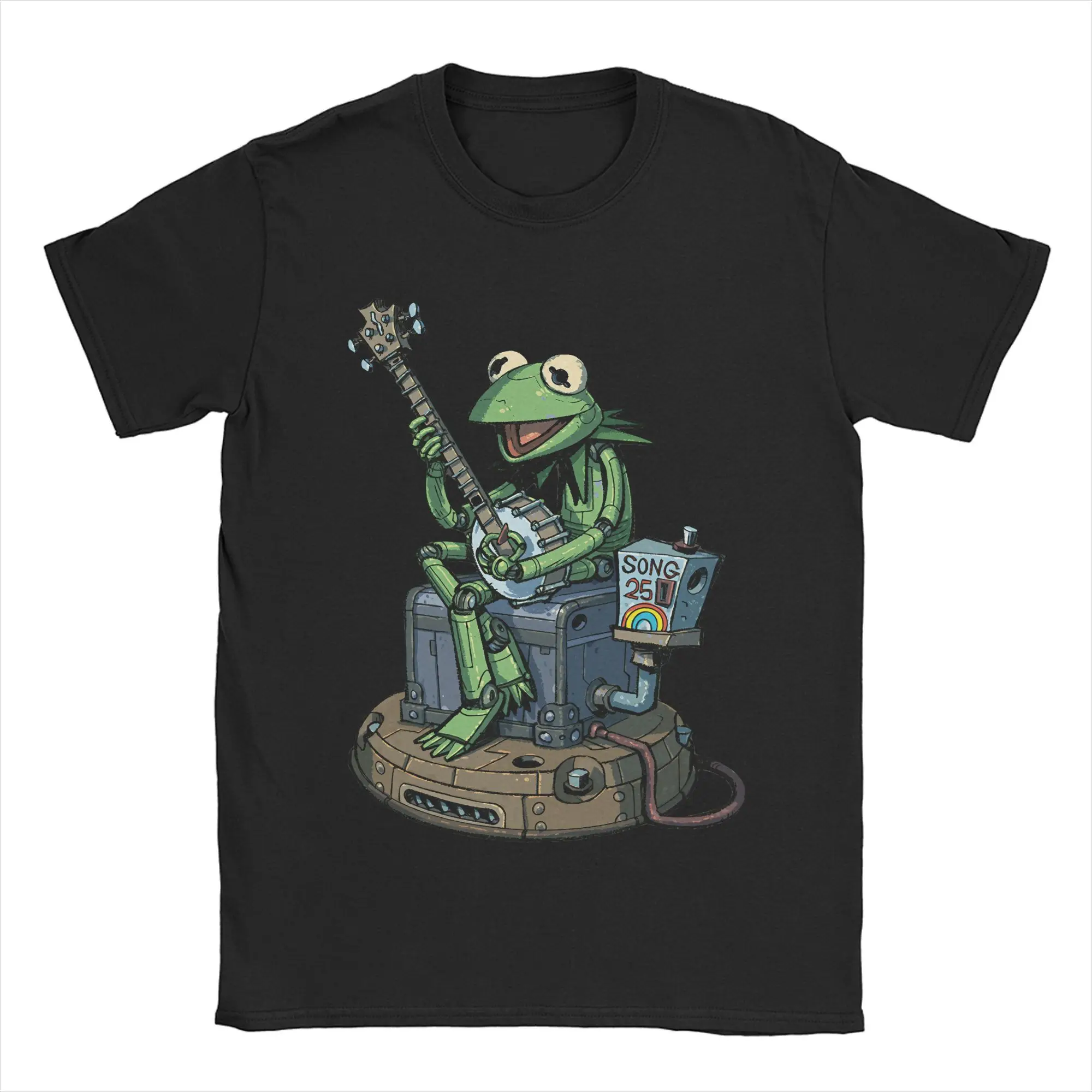 Robot Connection The Muppets T Shirts for Men Cotton Vintage T-Shirts Crew Neck Kermit The Frog Tee Shirt Short Sleeve Tops 6XL