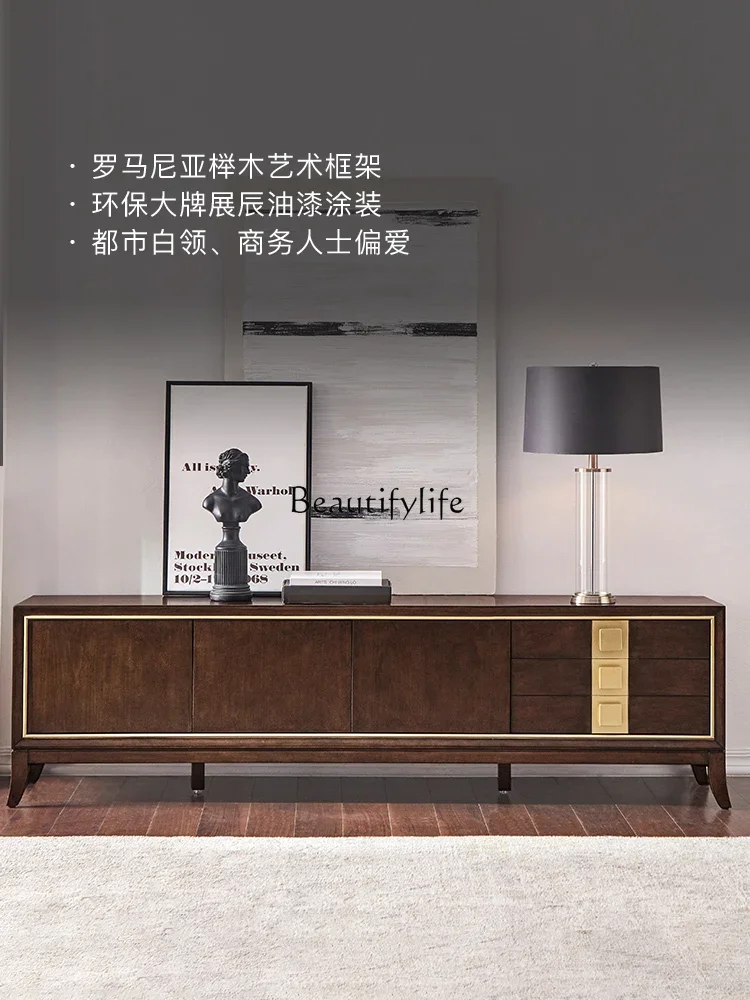 

yj5American TV Cabinet Modern Light Luxury Small Apartment TV Simple Living Room