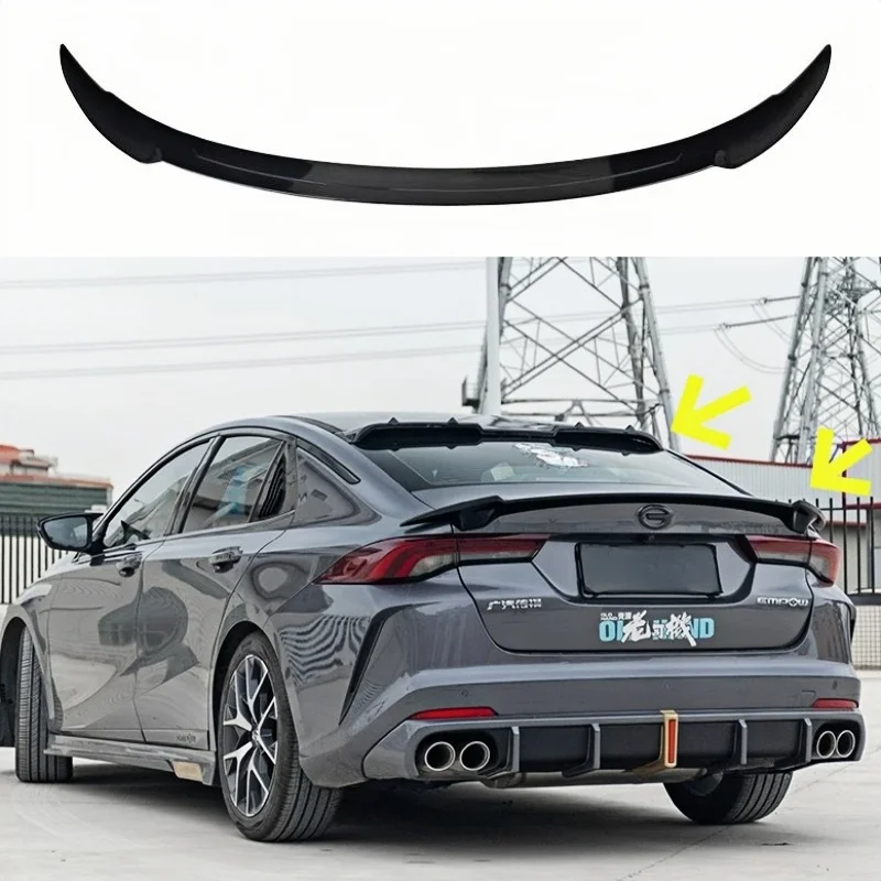 Para Gac Trumpchi Empow/Dodge Attitude 2021 + estilo de coche alerón trasero labio del maletero ala trasera ABS modificación accesorios para automóviles